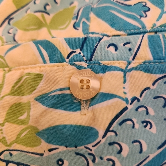 Vintage Lilly Pulitzer‎ Mimosa Everglades Alligator Print Capri Pants Size 4 - Picture 5 of 9